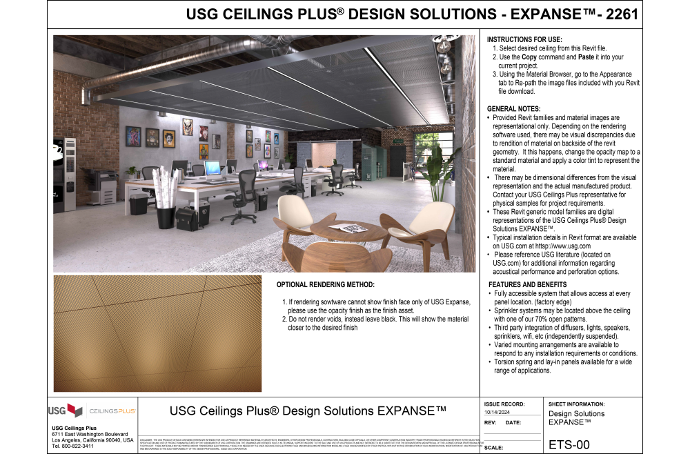 Design Details Details Page USG Ceilings Plus® EXPANSE™ Design Solutions